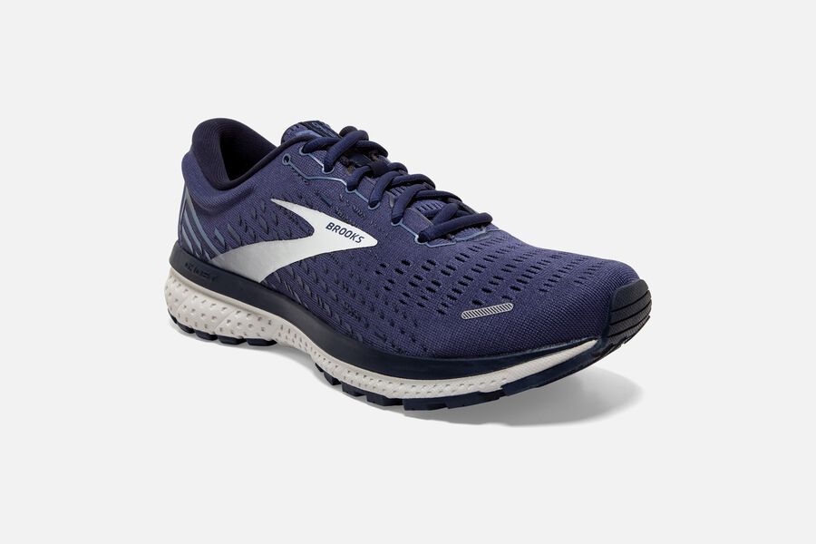 Brooks Running Shoes - Ghost 13 Road Mens - Navy/Silver - RVW-576291